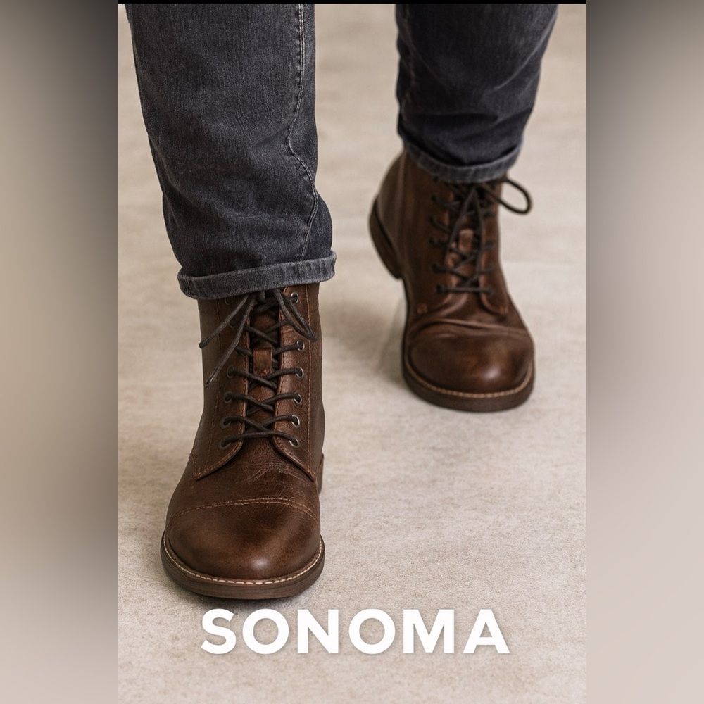 Sonoma Dark Brown Men's Leather Boots